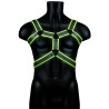 Ouch! Glow Harnais phosphorescent Glow Body Noir